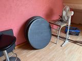 an image of a room with a fan and a chair