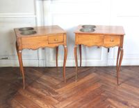 PAIRE DE RAFFRAICHISSOIRS de style Louis XV en bois naturel …