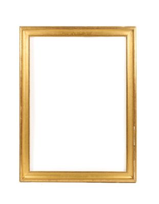 a gold frame on a white background with a white background