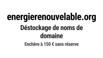 Nom de domaine energierenouvelable.