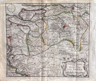 une ancienne carte du royaume de Bohême, avec ses routes et ses villes