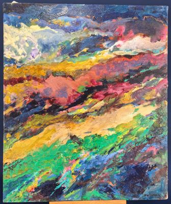 Pierre Sulmon (1932-2008), "Composition abstraite", huile su…