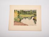 a picture of a watercolor painting of a river