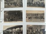 four old photos of people and animals in the picture