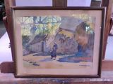 a picture of a picture of a painting on a easel