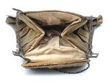 an image of a purse with a chain around it on a white surface
