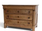 an image of a wooden chest of drawers on a white background