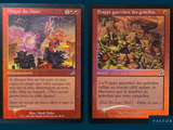 two cards that are on the same side of each other