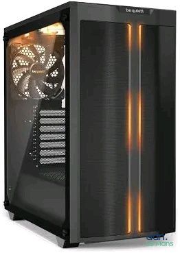 a computer case with a fan on top of it