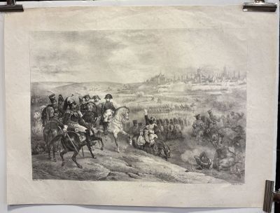 a picture of a picture of a military scene on the wall