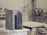 an image of a piece of art being made in a workshop