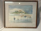 la photo d'une aquarelle accrochée au mur