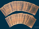 a lot of cards sitting on top of each other