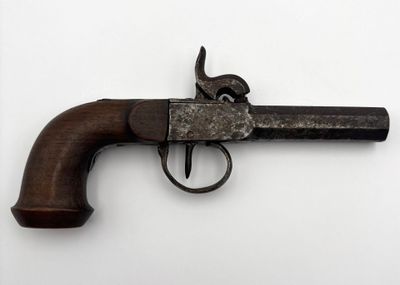 Pistolet de poche à percussion et à coffre, canon lisse octo…