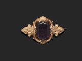 une bague-broche en améthyste et diamants