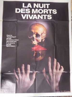 affiche de film française représentant un crâne humain et une main humaine tenant un crâne humain