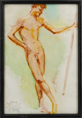 une image représentant un tableau où l'on voit un homme tenant une perche