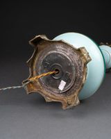 XIXe. LAMPE à pétrole monté à l'électricité à décor de guirl… (photo 3)