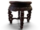 an image of a wooden stool on a white background