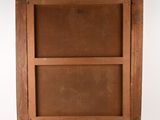 an old wooden picture frame with a picture of a cat