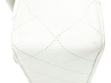 chanel white quilted calf leather pumps