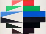 an image of a painting of a cross made out of squares
