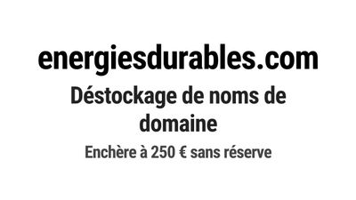 Nom de domaine energiesdurables.