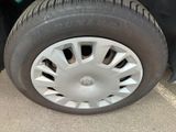a close up of a tire on a car