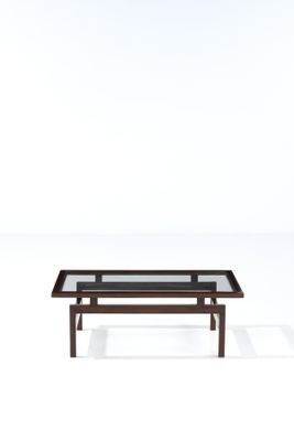 an image of a coffee table with a glass top on a white background