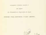 an old black and white photo of a book with a handwritten title