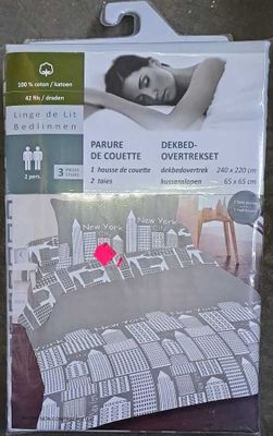 51 / Parure de lit - 100% coton - Housse de couette 24…