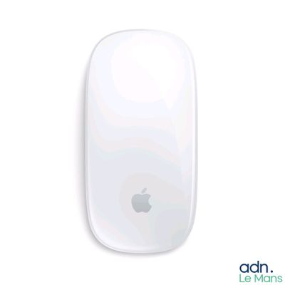 a white apple mouse sitting on top of a white surface