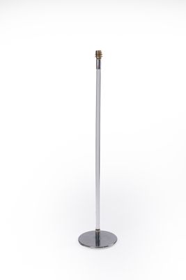 Travail MODERNISTE Lampadaire en métal chromé et altuglas