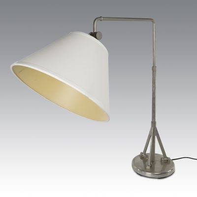 an image of a lamp with a white shade on it