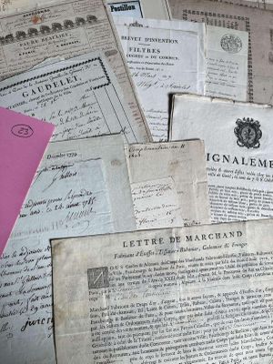 MÉTIERS. Une vingtaine de documents XVIIIe-XIXe s. :