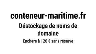 Nom de domaine conteneur-maritime.