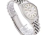 an image of a rolex watch with a white dial on a bracelet