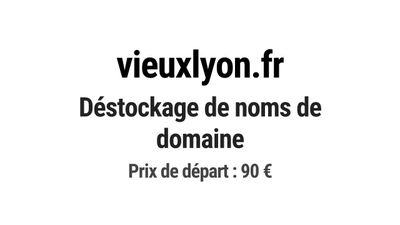 Nom de domaine vieuxlyon.fr. Catégorie: Tourisme et voyage.