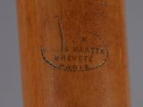 a close up of a baseball bat with a logo on it