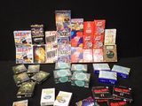 many different types of cigarettes on a black table