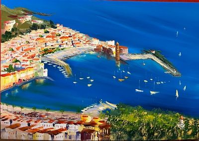 YVEL ? : HST "VUE DE COLLIOURE " 70x100CM YVEL ? : HST "VUE …