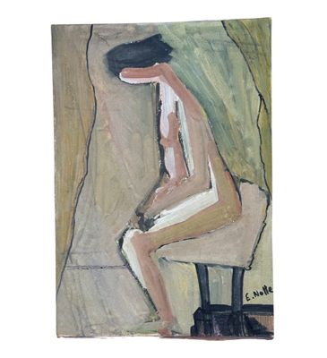 une image d'un tableau représentant un homme assis sur une chaise