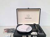 a suitcase that has a record player in it