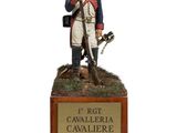 figurine représentant un soldat muni d'une épée et d'un bouclier, posée sur un socle en bois