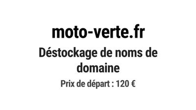 Nom de domaine moto-verte.fr. Catégorie: Sport et fitness.