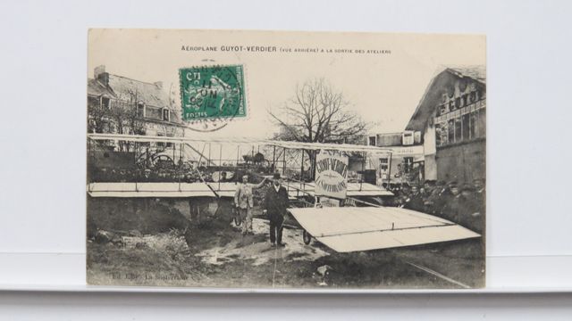 La Souterraine Aéroplane Guyot-Verdier à la sortie des Ateliers (...