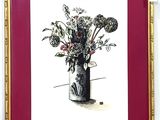 une image d'un tableau représentant un vase contenant des fleurs