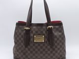Sac fourre-tout Louis Vuitton en toile Damier et cuir