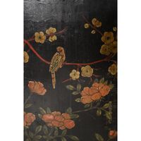 PARAVENT en laque à fond noir à décor d’oiseaux et de papill… (photo 2)