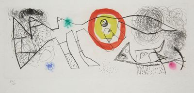 D'après Joan MIRÓ (1893-1983) "Le chien"